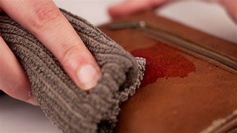 remove blood from leather